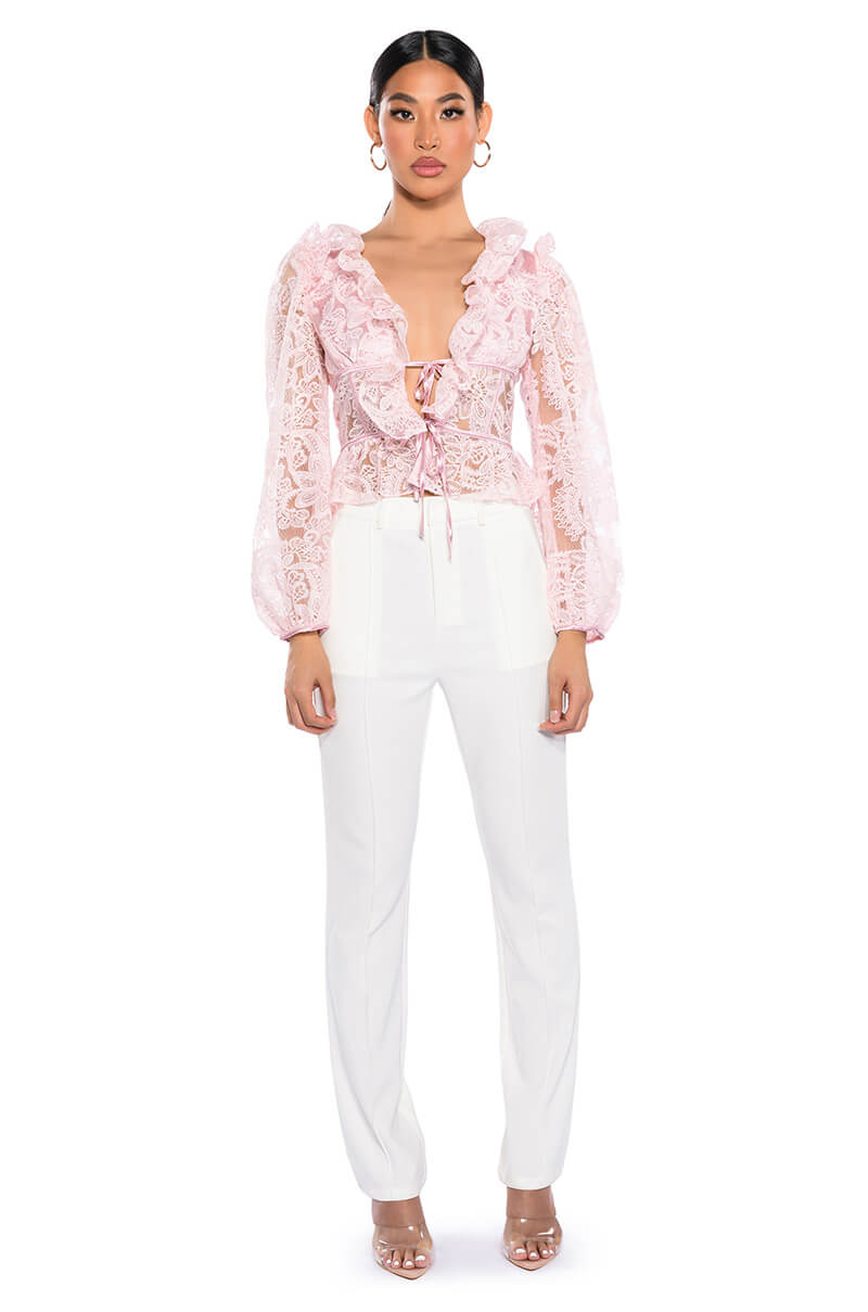 Back View Daylight Long Sleeve Blouse