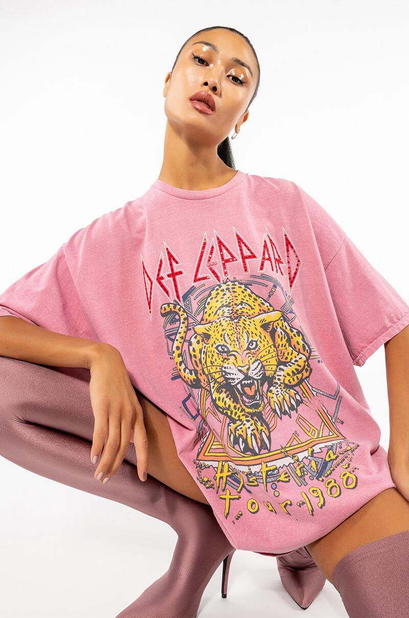 def leppard t shirt dress Def Leppard 1983 Tour T-Shirt Dress