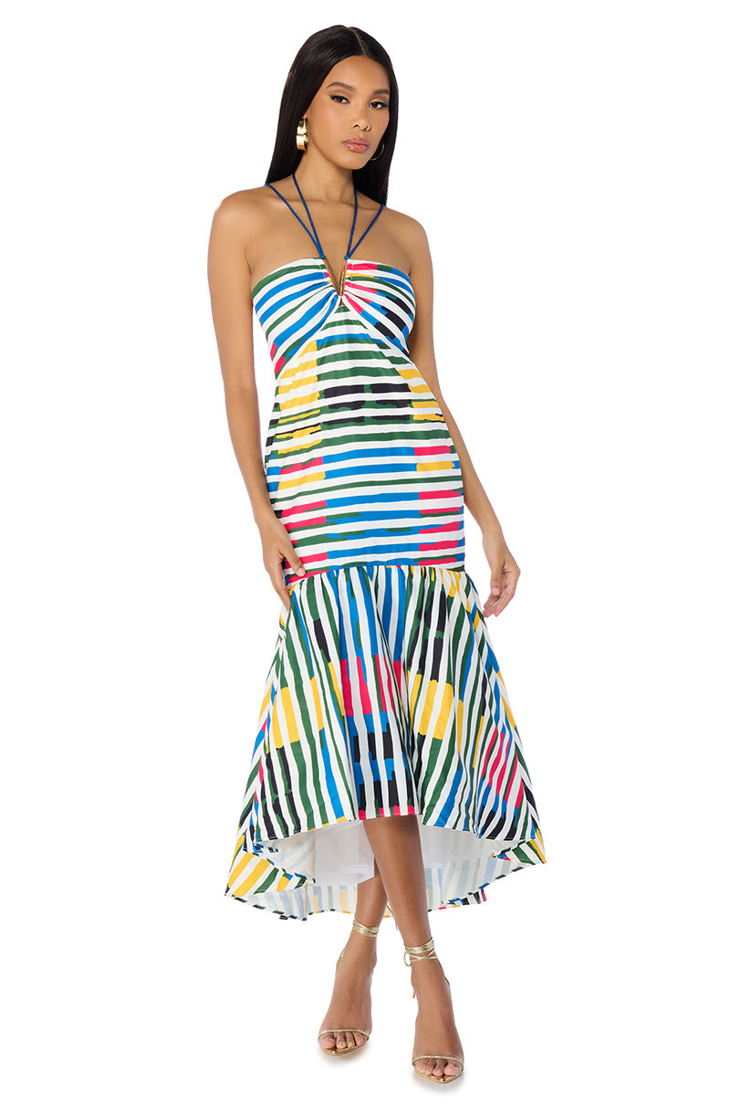 euro summer dress EURO SUMMER PRINTED MIDI DRESS – AKIRA