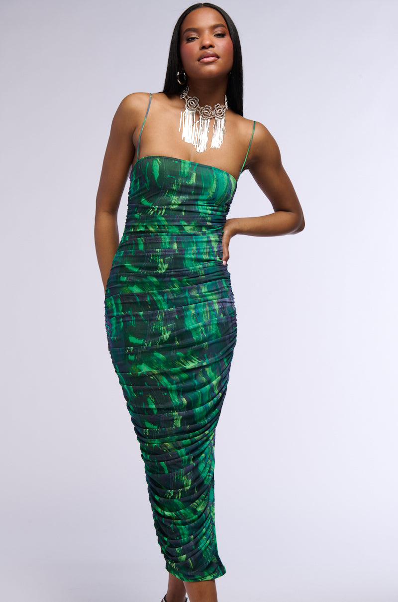FIELDS OF GREEN MESH MIDI DRESS AKIRA FIELDS OF GREEN MESH MIDI DRESS AKIRA