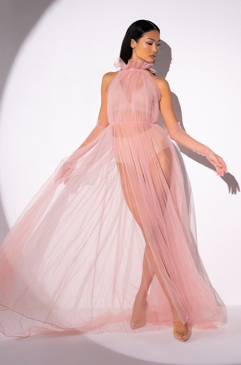 HAPPILY EVER AFTER TULLE MAXI DRESS WITH GLOVES AKIRA HAPPILY EVER AFTER TULLE MAXI DRESS WITH GLOVES AKIRA