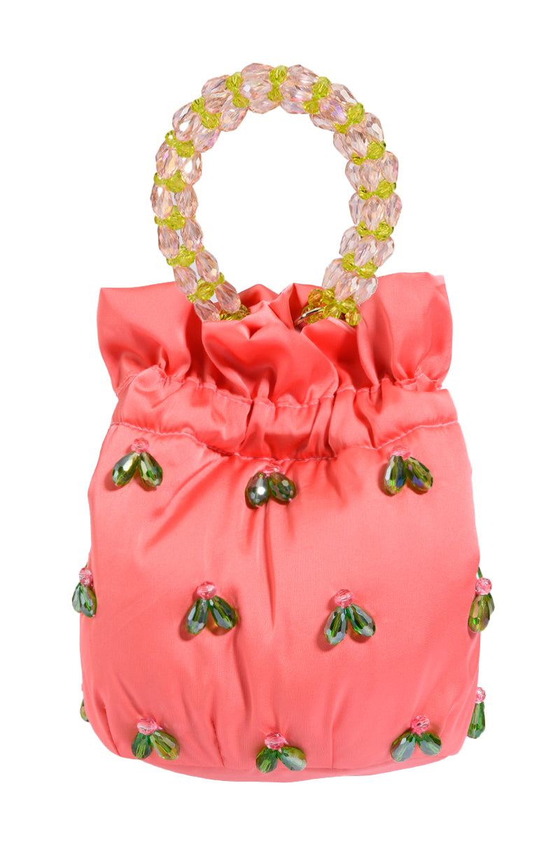 Side View Hotel California Beaded Pouch Purse