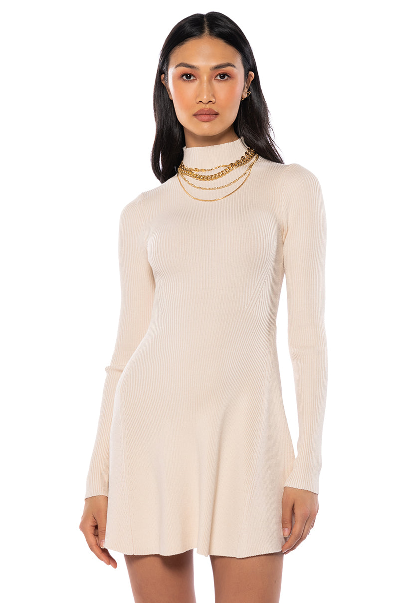 mock neck dress mini JACIE MOCK COLLAR KNIT MINI DRESS – AKIRA