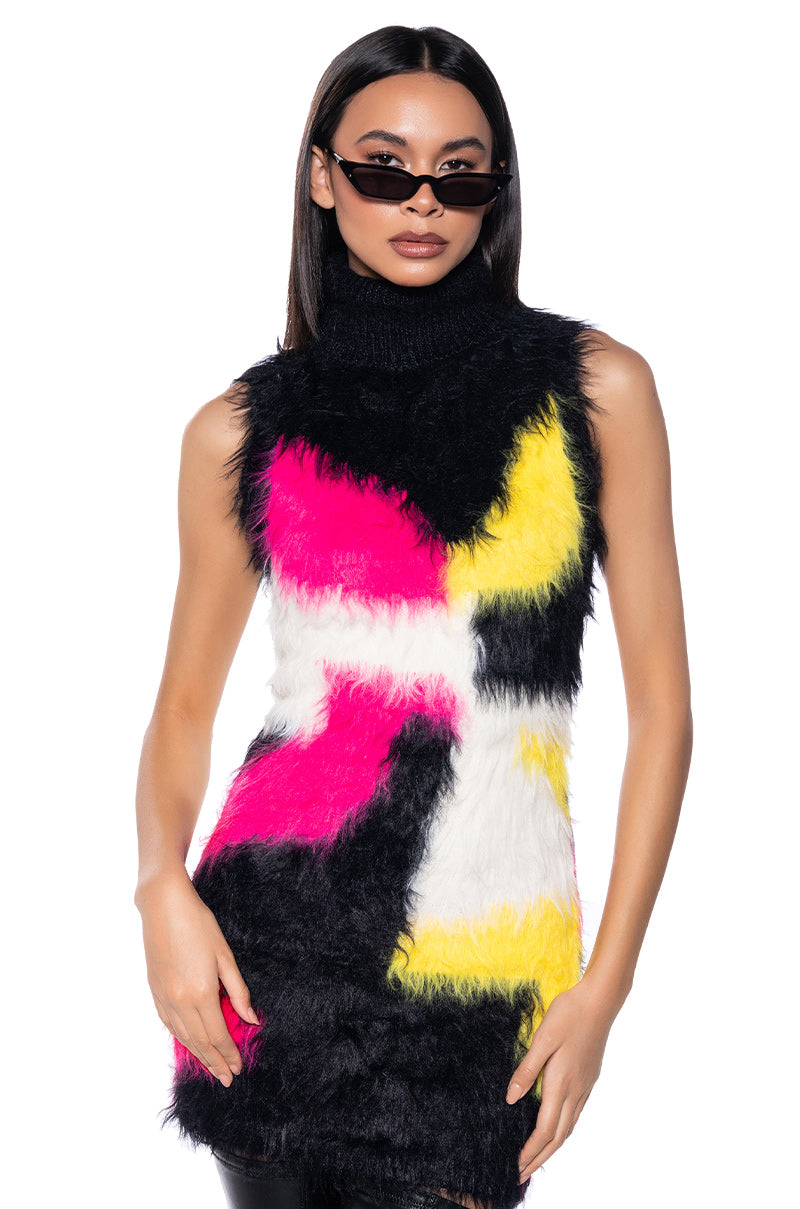 KIKI ULTRA FUZZY BODYCON MINI DRESS AKIRA KIKI ULTRA FUZZY BODYCON MINI DRESS AKIRA