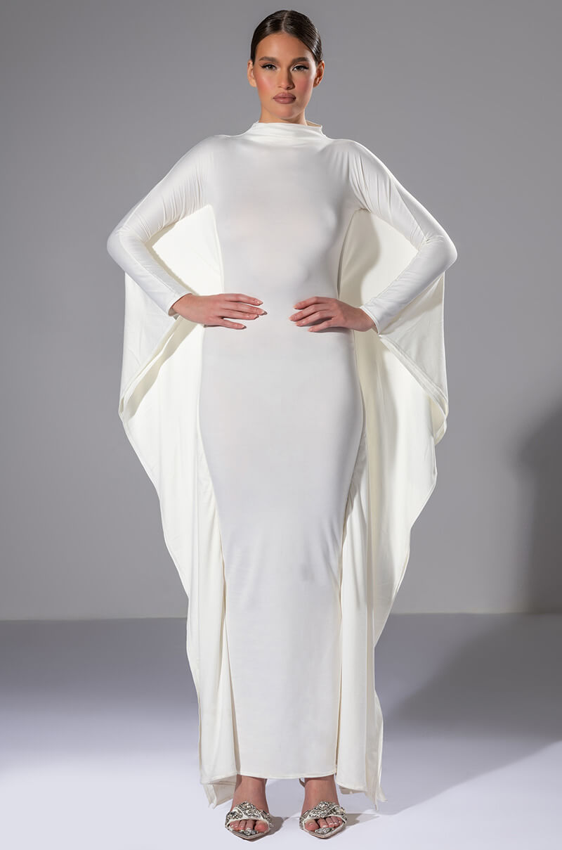 LIKE A STATUE BUTTERFLY SLEEVE MAXI DRESS – AKIRA