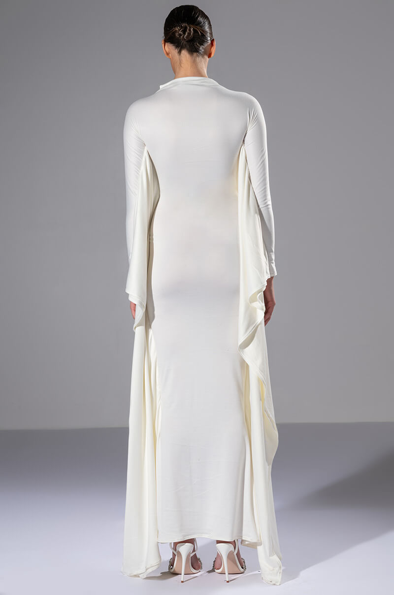 Full View Like A Statue Butterfly Sleeve Maxi Dress