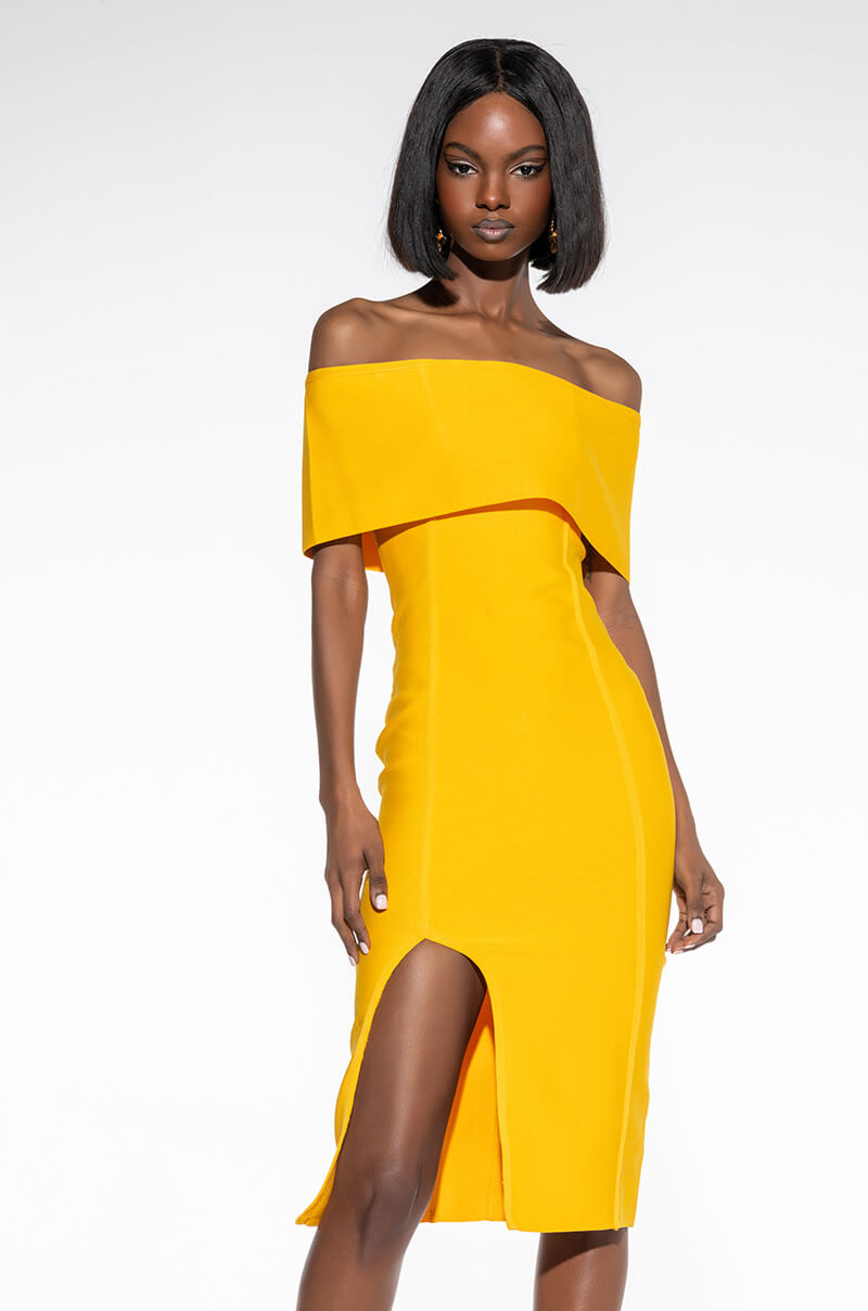 MAKE A TOAST OFF THE SHOULDER BANDAGE DRESS AKIRA MAKE A TOAST OFF THE SHOULDER BANDAGE DRESS AKIRA