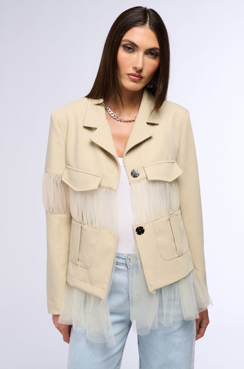 MESHED UP DECONSTRUCTED BLAZER view 0