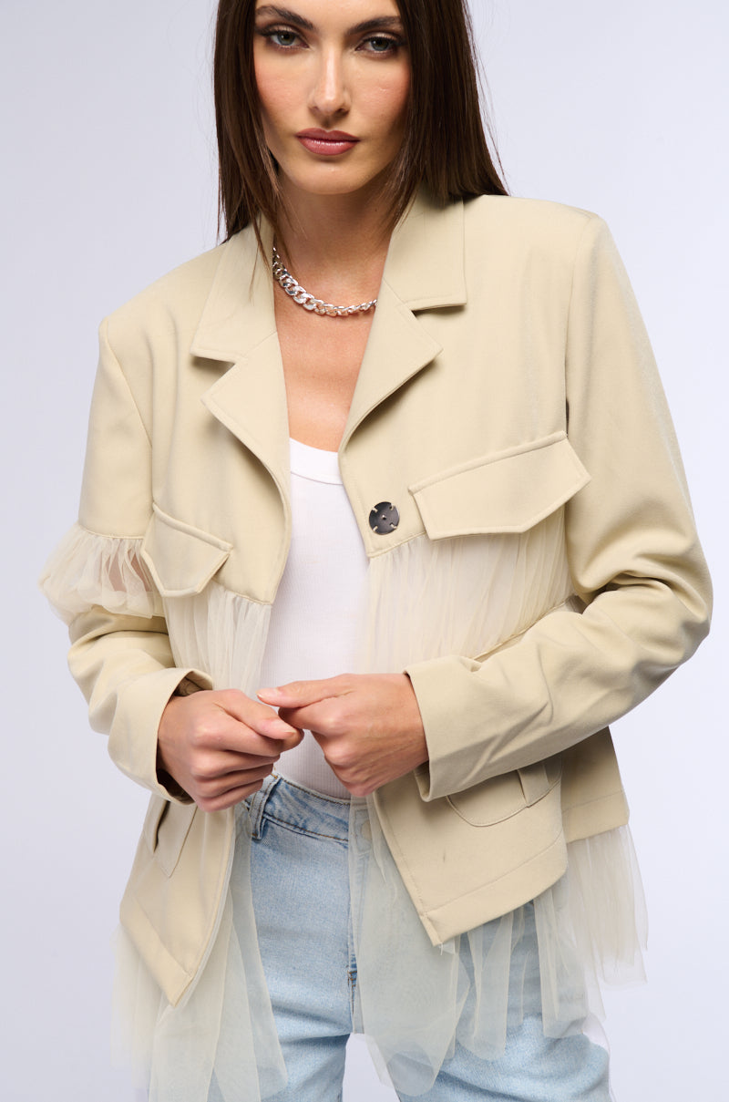 Extra View Meshed Up Deconstructed Blazer