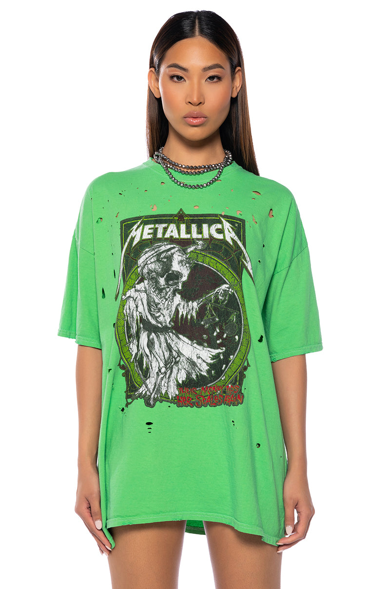 METALLICA GRAPHIC T SHIRT IN GREEN view 0