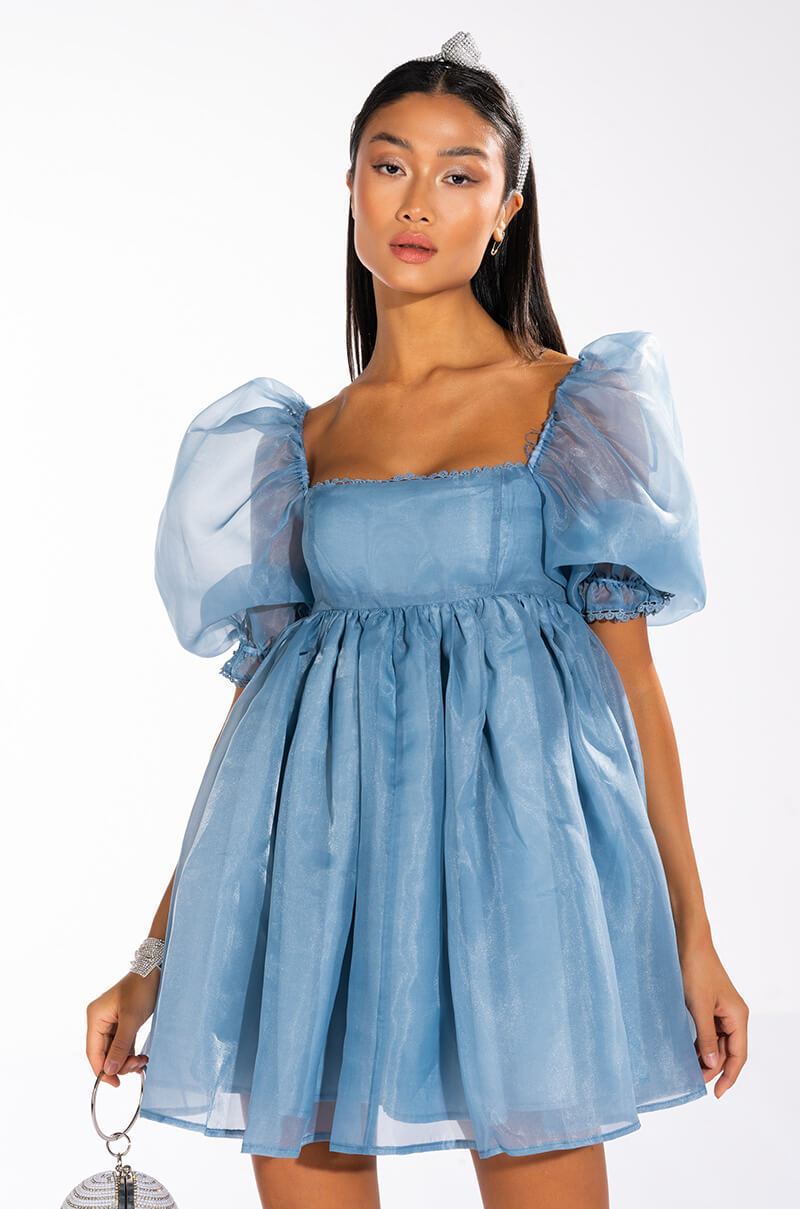 MISS HONEY LONG SLEEVE BABYDOLL MINI DRESS AKIRA MISS HONEY LONG SLEEVE BABYDOLL MINI DRESS AKIRA