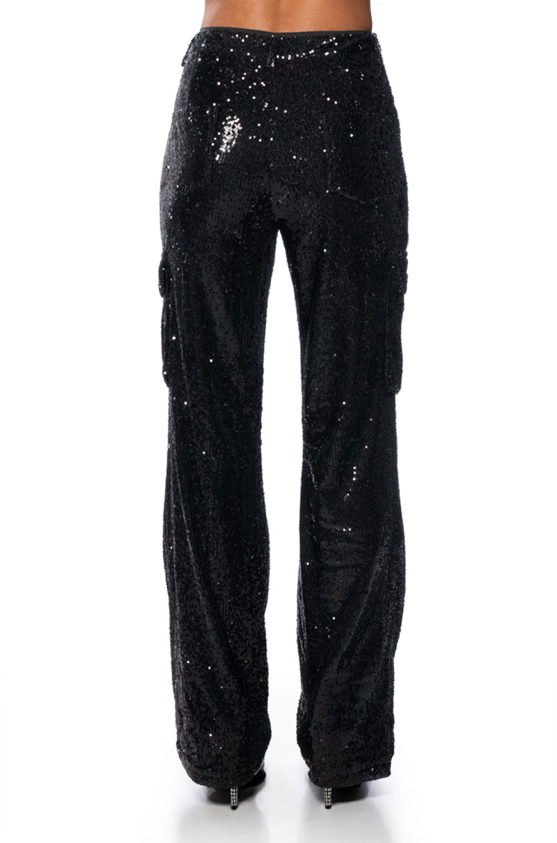 Full View Night Of Nights Sequin Cargo Pant