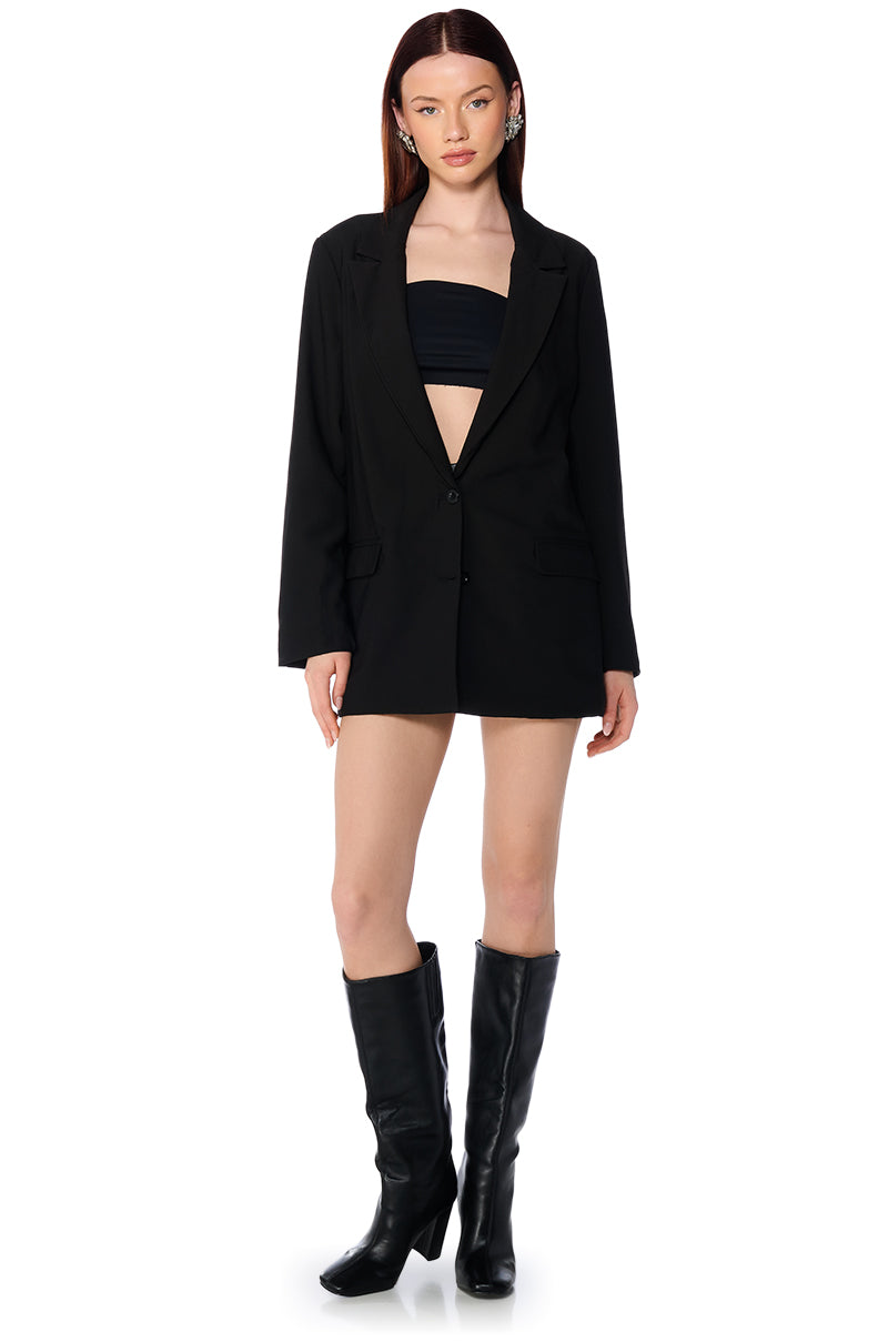 Back View Open Back Heart Blazer