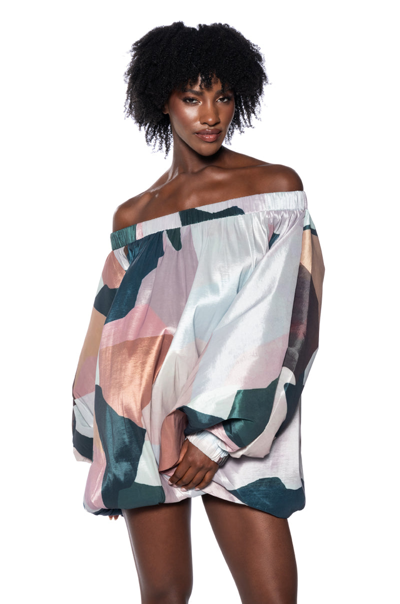 OUT FOR BRUNCH PATTERNED MINI DRESS AKIRA OUT FOR BRUNCH PATTERNED MINI DRESS AKIRA