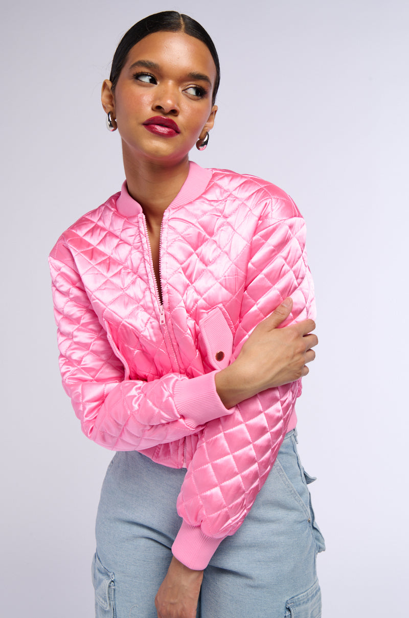 Pink Quilted Bomber Jacket Buy H&M Women Pink Quilted Bomber