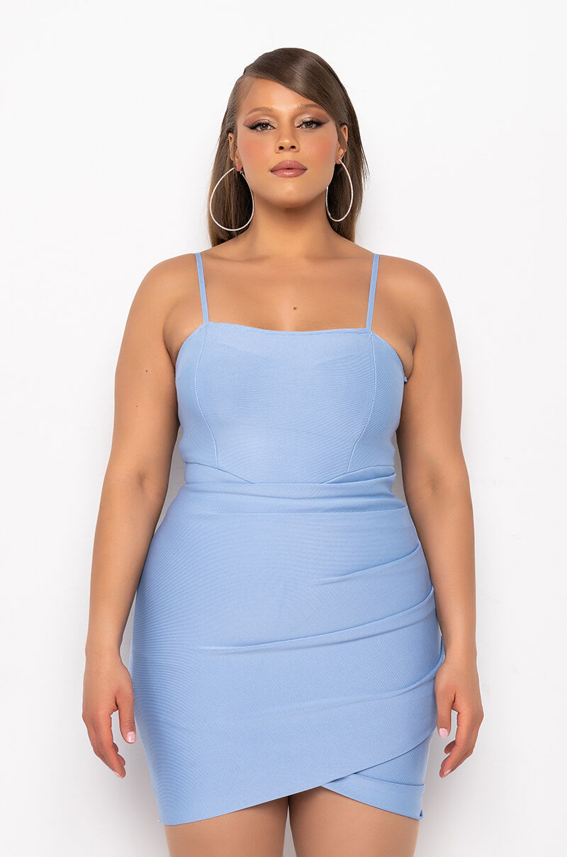 Back View Plus Better For It Bandage Mini Dress