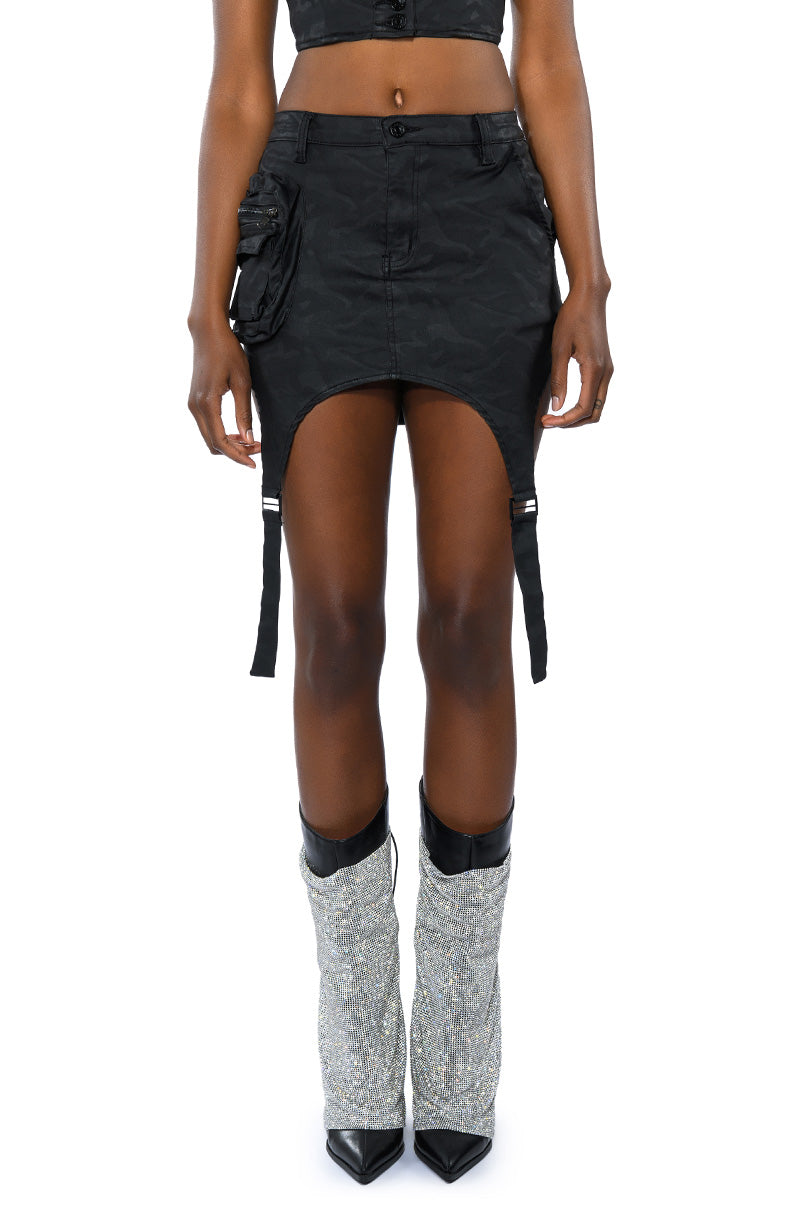 Back View Ranger Camo Mini Skirt