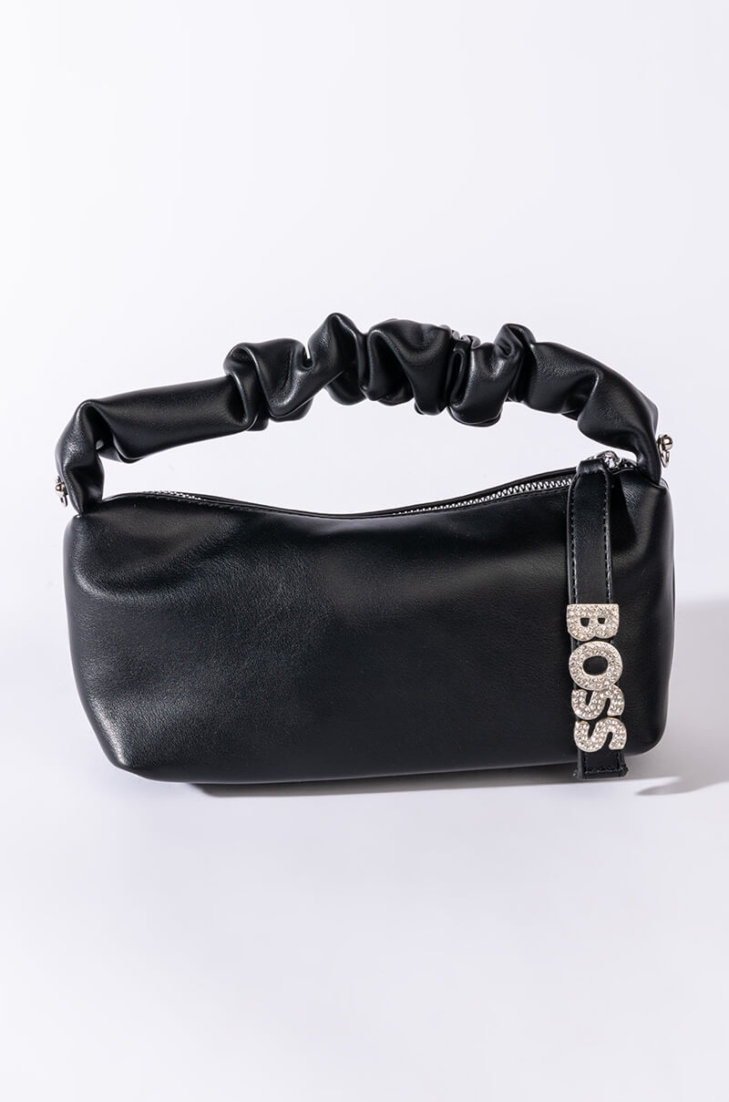 Side View Rich Black Bag