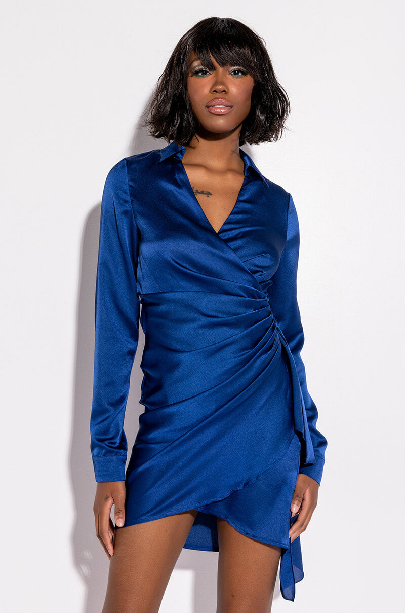 RIGHT MOVES WRAP MINI DRESS AKIRA RIGHT MOVES WRAP MINI DRESS AKIRA