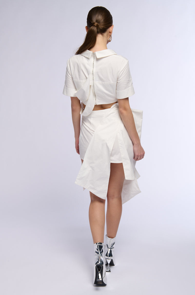 Full View Riri Cut Out Poplin Midi Dress