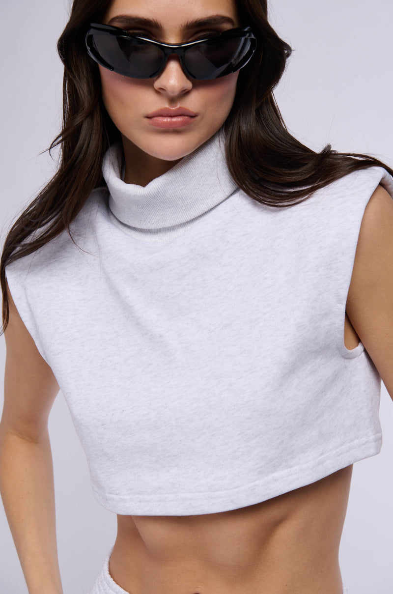 Extra View Saturdaze Turtleneck Sleeveless Top