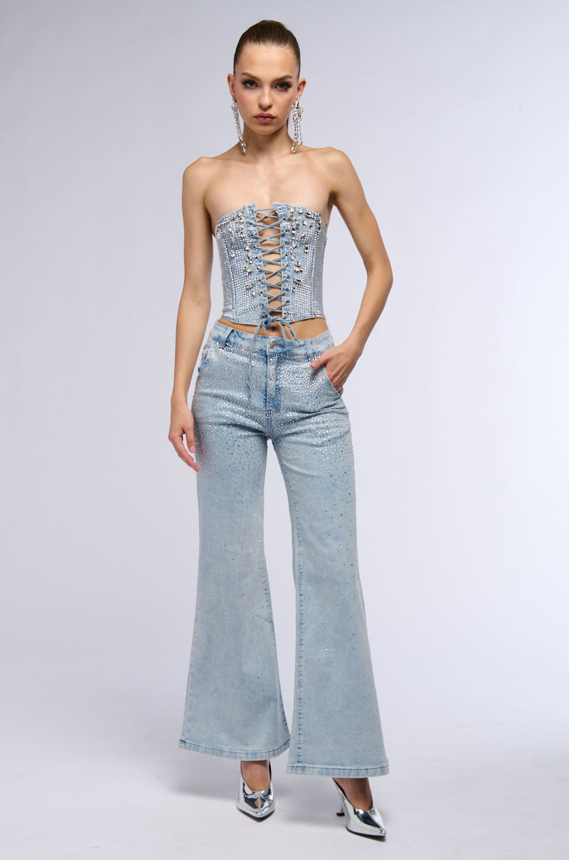 Full View Shine On Me Denim Corset