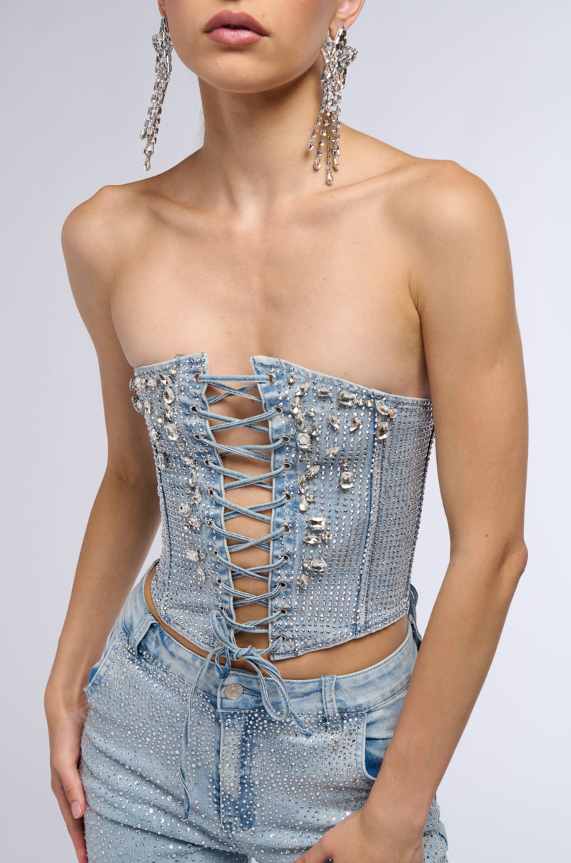 Extra View Shine On Me Denim Corset