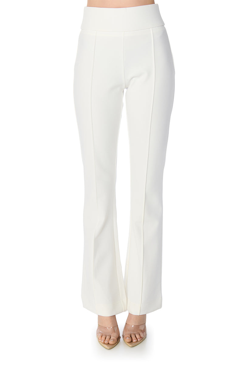 Detail View Soft Spoken High Waist Knit Dress Trouser