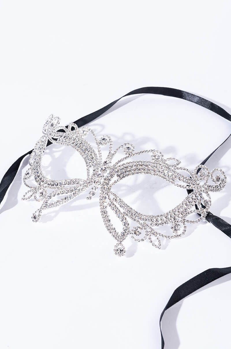Back View Stunning Rhinestone Mask