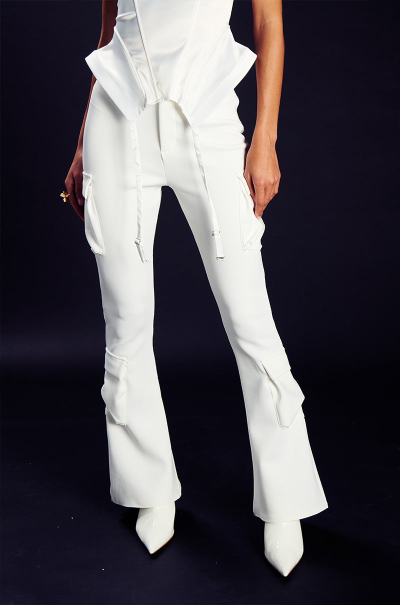 TALON POCKET DETAIL FLARE TROUSER view 0