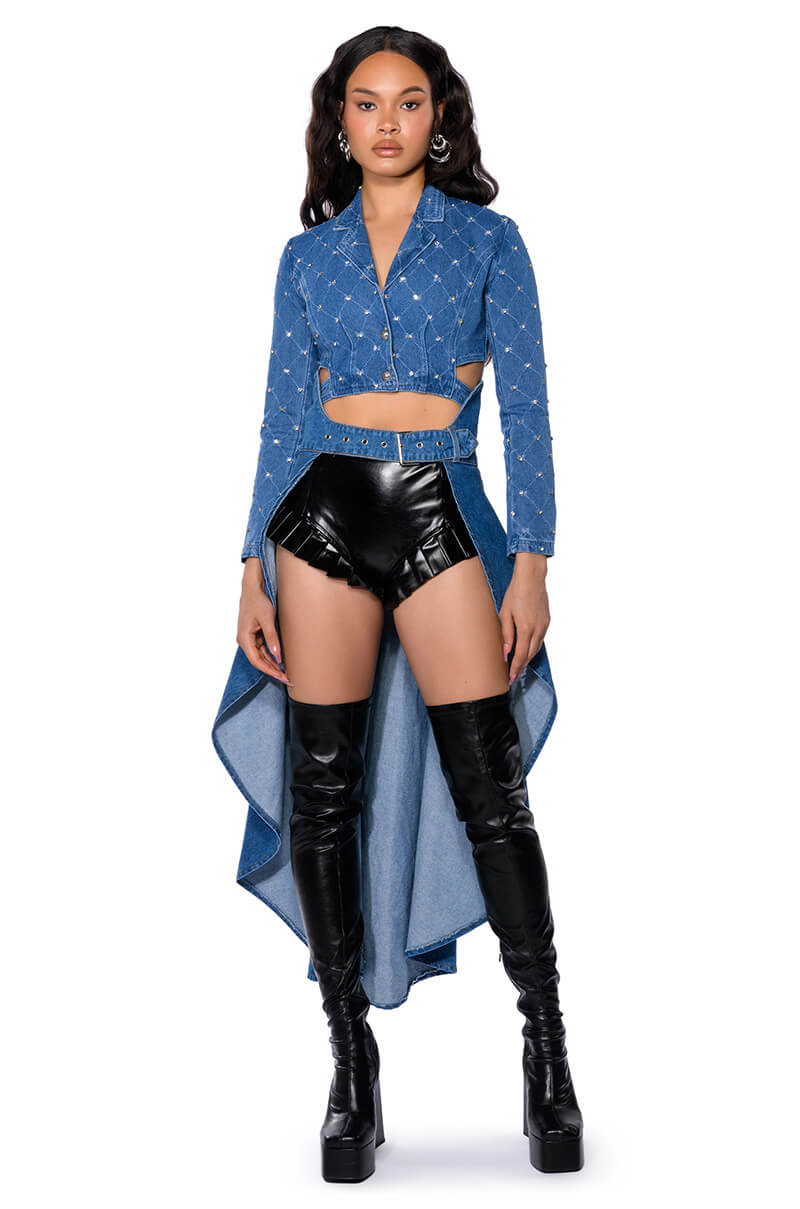 Back View Walk On The Wild Side Denim Waist Belt