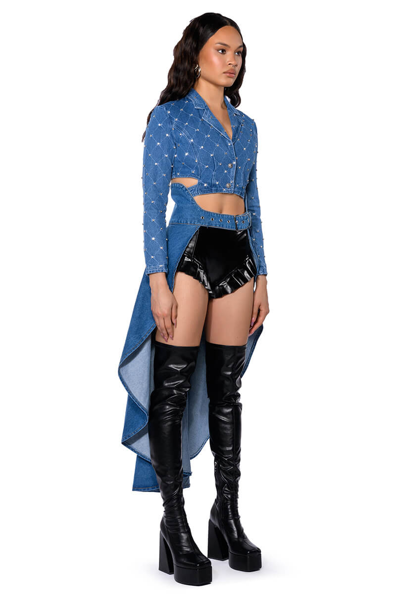 Detail View Walk On The Wild Side Denim Waist Belt