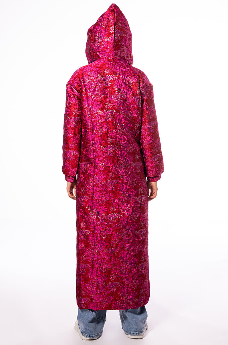 Extra View Warm It Up Jacquard Trench With Quilted Lining