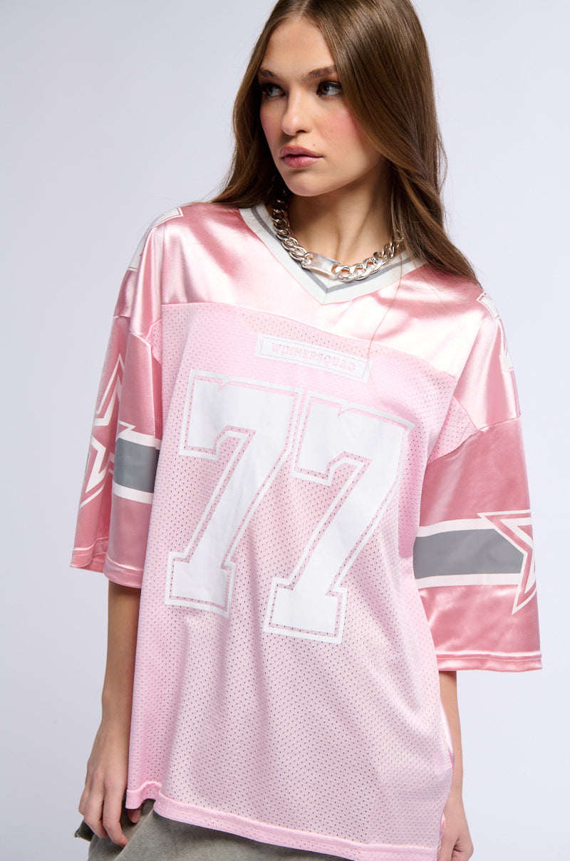 WINNER SQUAD VARSITY JERSEY IN PINK view 0