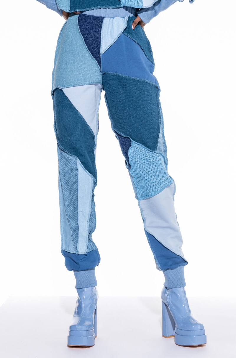 Front View 2 Catch Feelings Patchwork Jogger