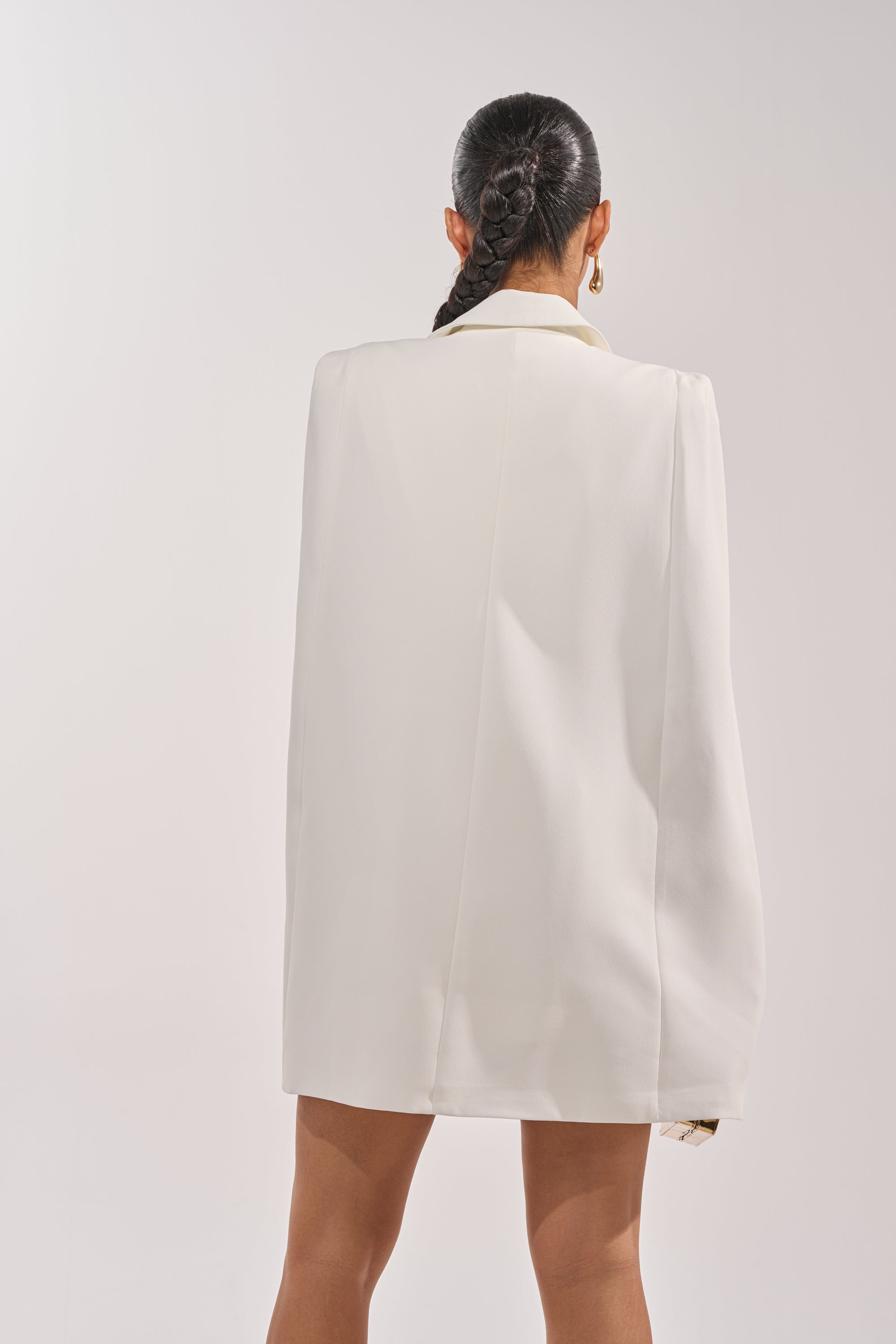 AKIRA A La Mode Mini Blazer Dress | White | Size Medium