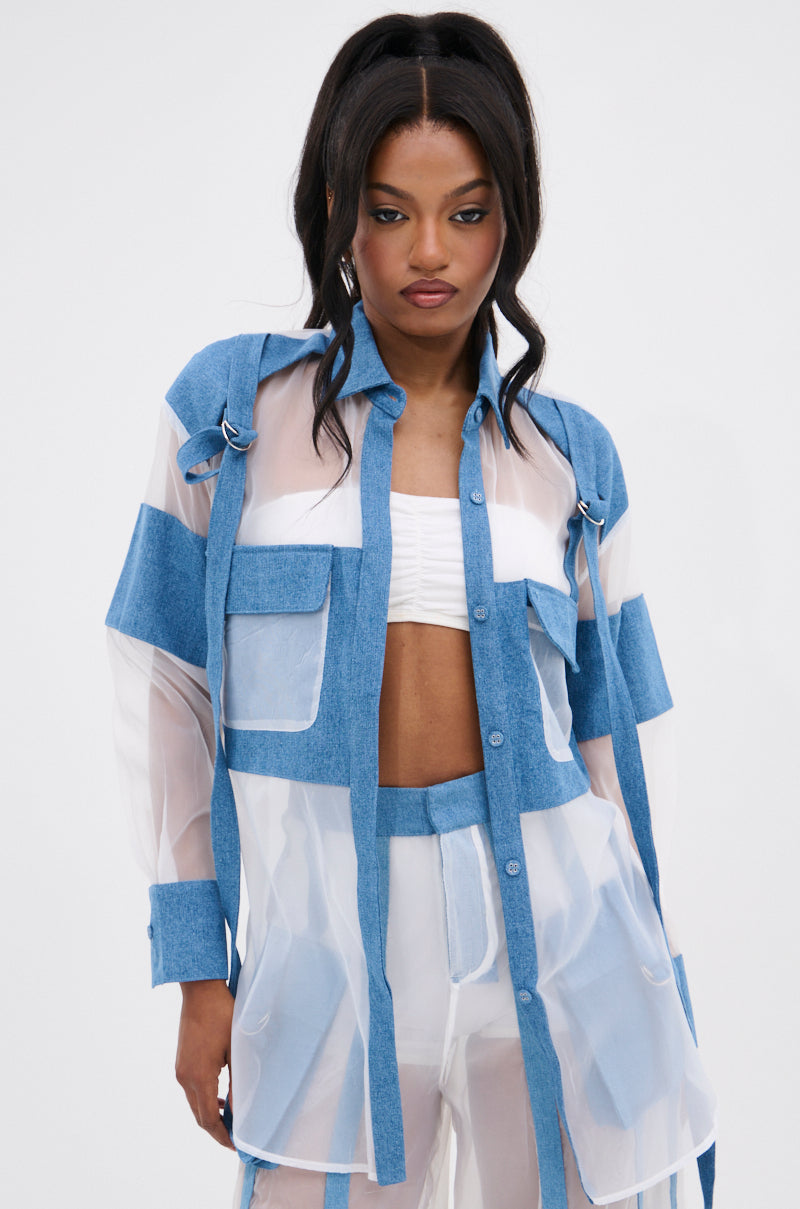 CELINE BUTTON DOWN TOP – AKIRA