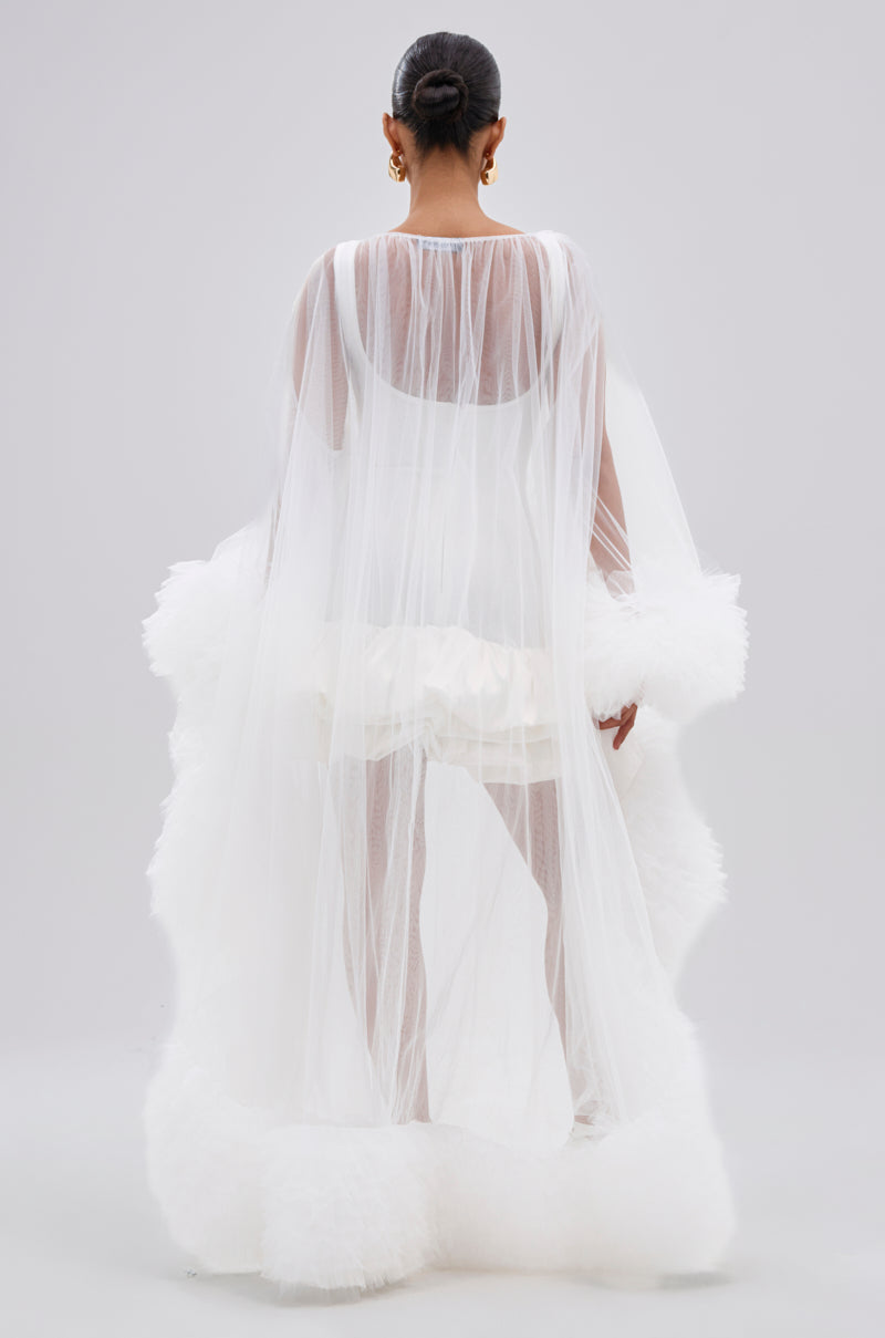 all tulle frill blouse（white） PIPER SOFT TULLE BLOUSE IN WHITE – AKIRA