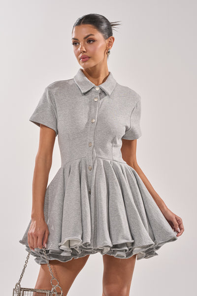AVERY SHORT SLEEVE FRENCH TERRY MINI DRESS – AKIRA
