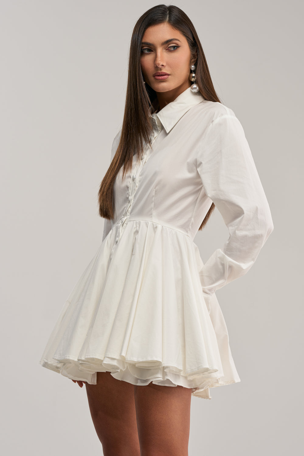 pleated poplin mini dress Derek Lam Eton Embroidered Poplin Eyelet Spaghetti Strap Pleated Mini Dress | White
