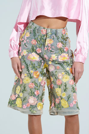 TANAKA THE KHAKI SHORTS BLOOM 花柄 TANAKA THE KHAKI SHORTS BLOOM 花柄 レディース