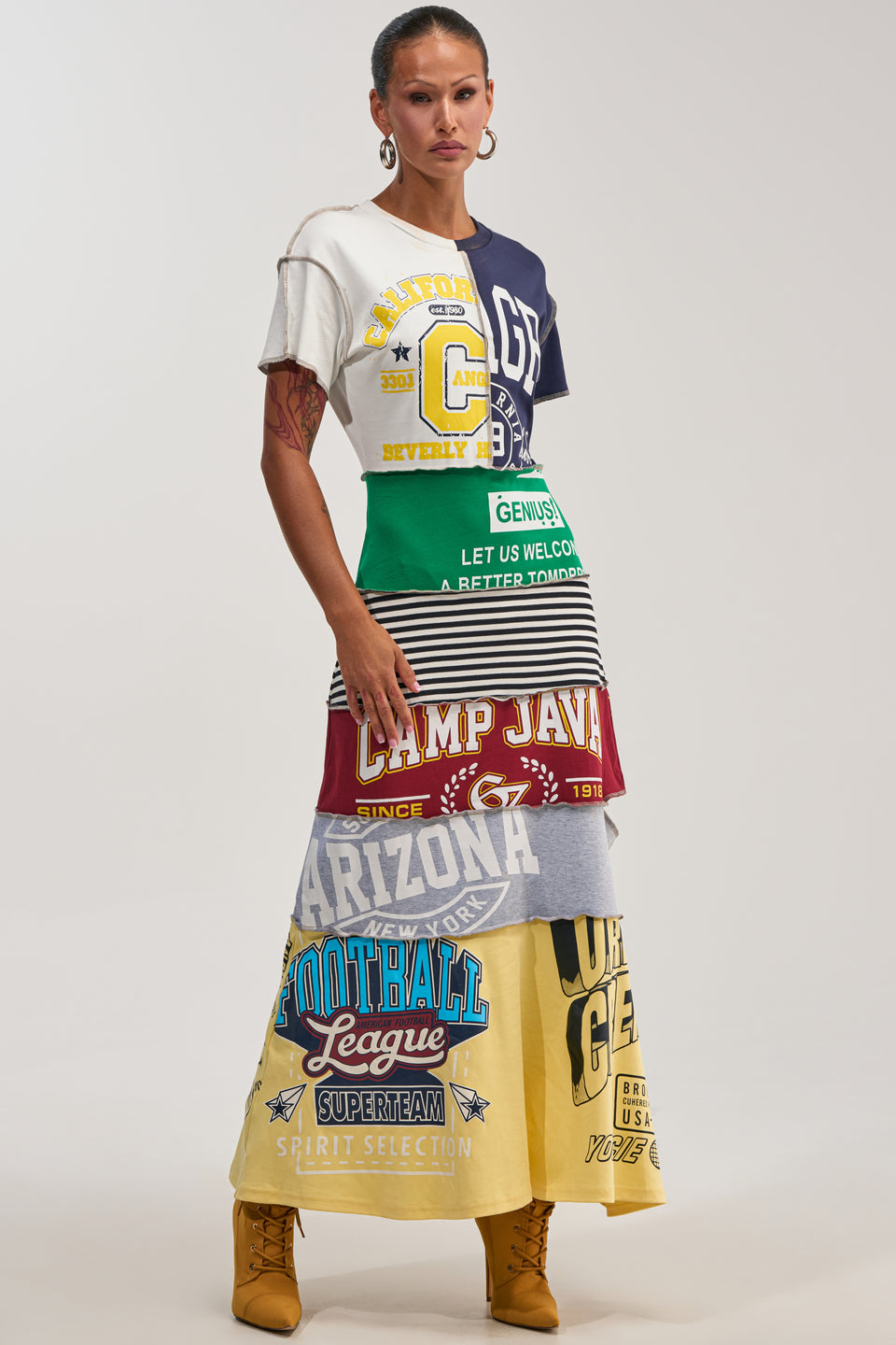 AKIRA Cool Girl Energy T-Shirt Maxi Dress