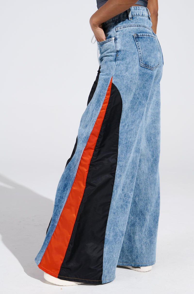 ★24-25FW★BINARY01★Tever striped wide denim pants Amazon.com: Pivanzore Baggy Barrel Jeans for Women Y2k