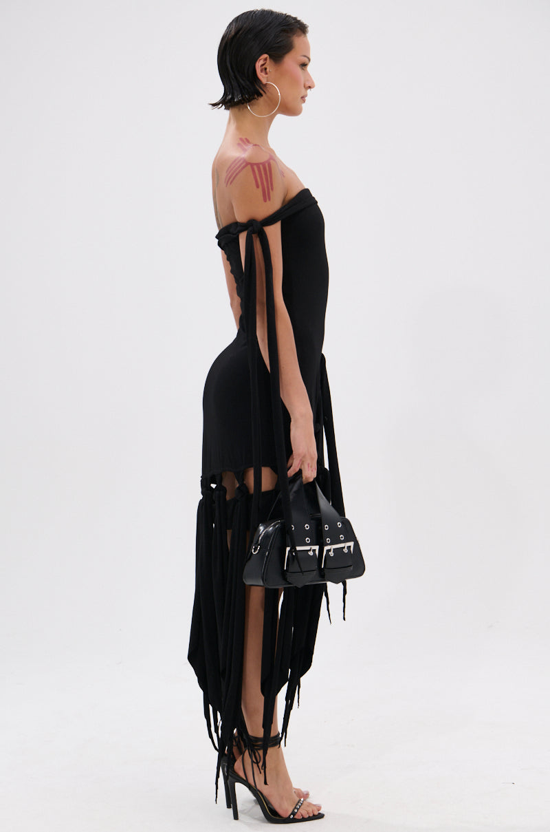 knee length dresses for ladies REVERIE MINI DRESS WITH TIES – AKIRA