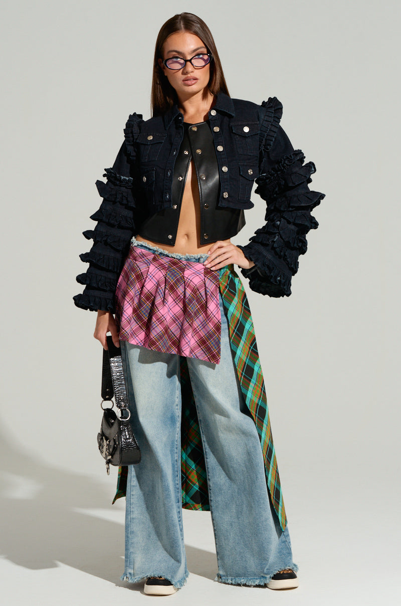 Jacket Felicity Rrq FELICITY STATEMENT SLEEVE DENIM JACKET – AKIRA
