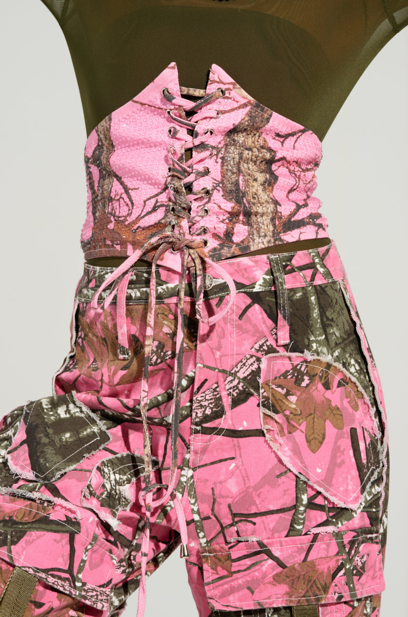 激かわ♡ 即完品♡♡ 77circa strap  camo dress YOU CANT SEE ME CAMO LACE UP BELT – AKIRA