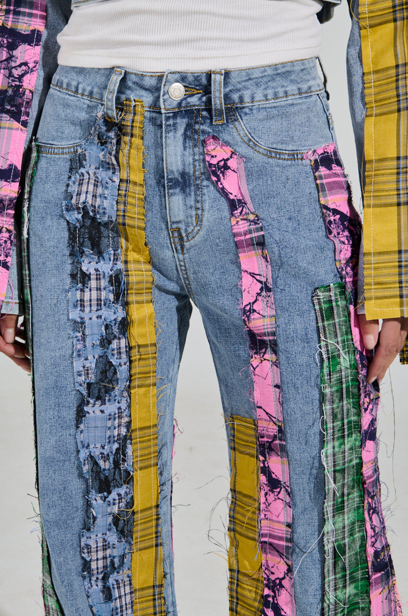 MAKING WAVES PATCHWORK FLARE DENIM – AKIRA
