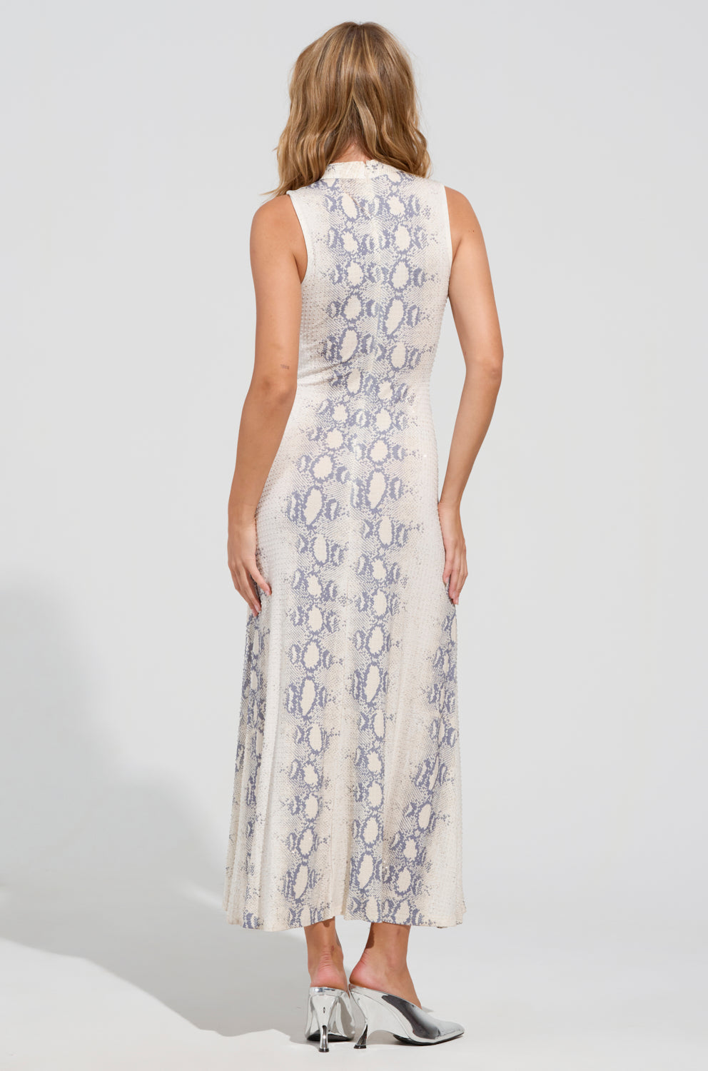 WE FOUND LOVE SNAKE MESH MAXI DRESS – AKIRA