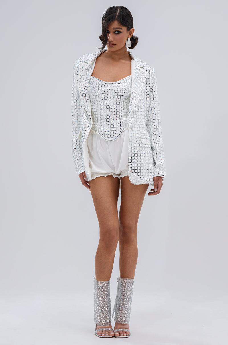 WHITE HOT EMBELLISHED CORSET – AKIRA