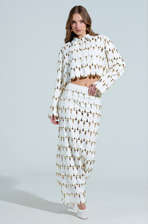 Studded Midi Skirt | White House Black Market